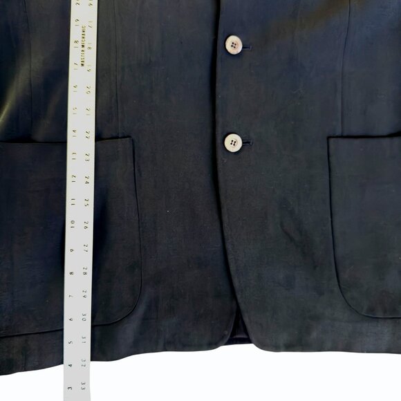 Tori Richard Mens Silk Blazer Jacket Size L Monogram Buttons 3 Button Lined - Picture 10 of 13